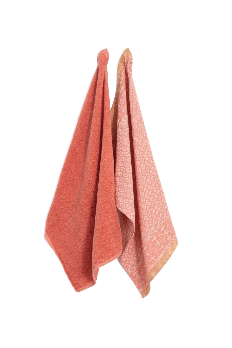 Sissy-Boy Lichtroze handdoek en theedoek Terry