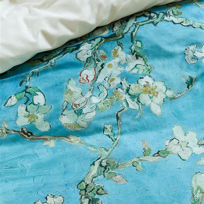 Beddinghouse x Van Gogh Museum Almond Blossom Dekbedovertrek 200 x 200|220 cm - Blauw