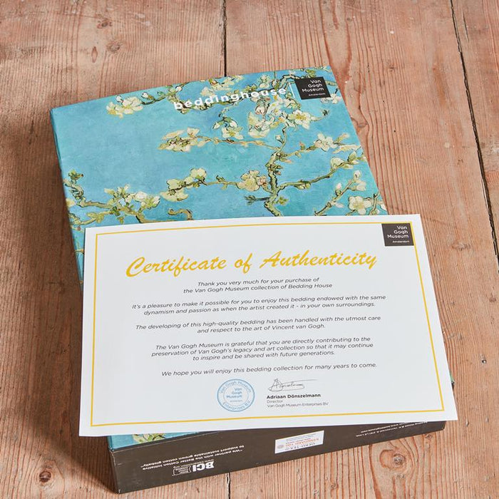 Beddinghouse x Van Gogh Museum Almond Blossom Dekbedovertrek 200 x 200|220 cm - Blauw