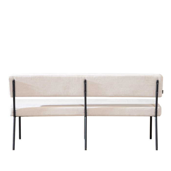 Bronx71 Scandinavische eetkamerbank Espen beige gerecyclede stof 160