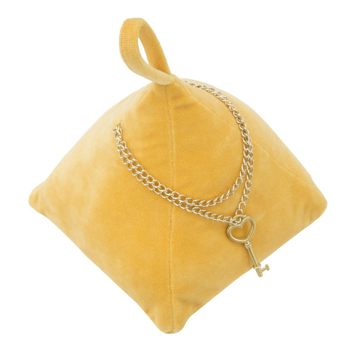 Triangle - Deurstopper in oranje stof