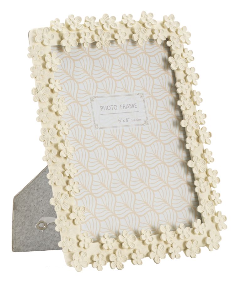 Filly - Beige harsfotolijst met bloemen