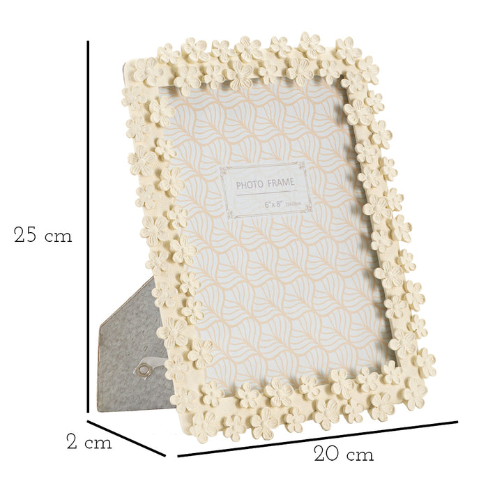 Filly - Beige harsfotolijst met bloemen