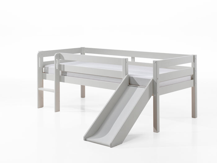 LUCEVI - Pino Halfhoogslaper met Glijbaan 90x200cm - Wit - H85CM