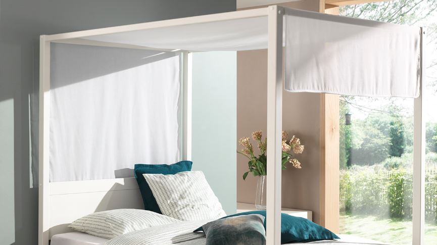 Vipack Pino Textielset voor Hemelbed 140x200cm - wit