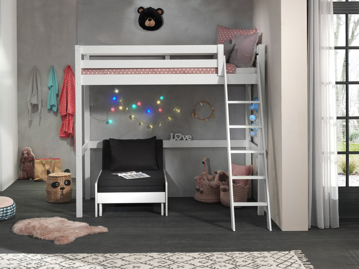 Vipack Pino Hoogslaper Mezzanine met Zetelbed - wit