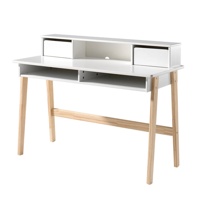 LUCEVI - Kiddy Bureau Met Opzet - Hout - Wit - 120x55x90cm