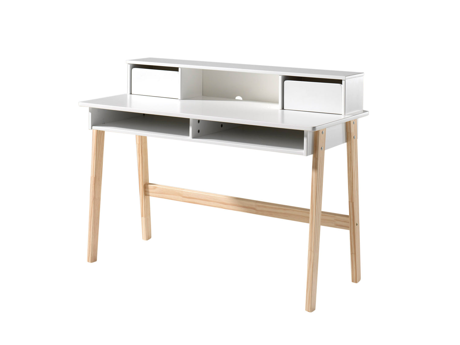 LUCEVI - Kiddy Bureau Met Opzet - Hout - Wit - 120x55x90cm