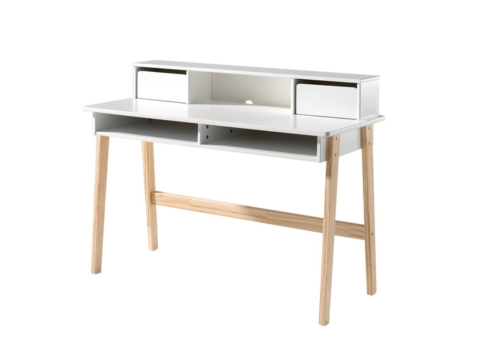 LUCEVI - Kiddy Bureau Met Opzet - Hout - Wit - 120x55x90cm