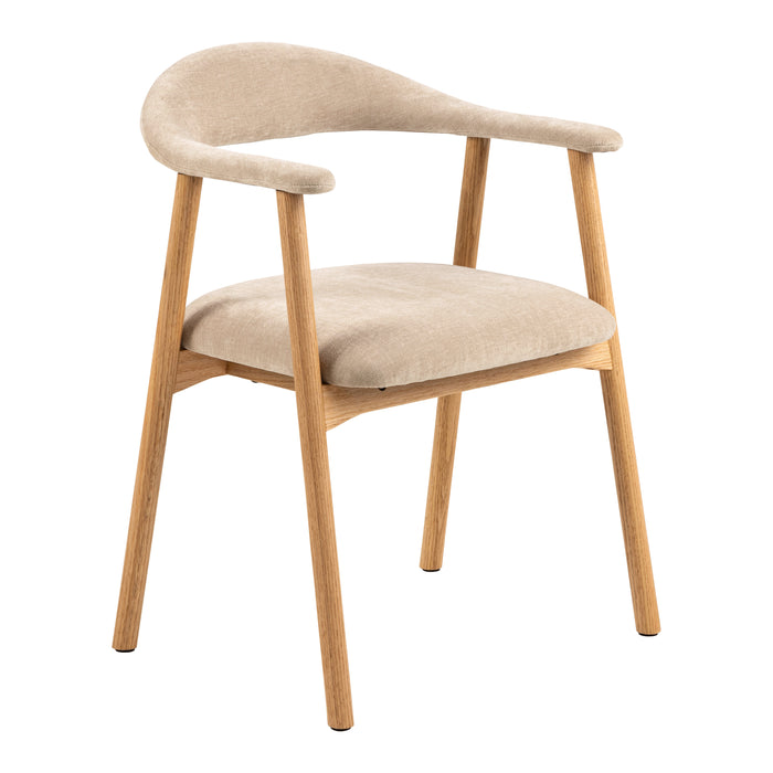 by fonQ Nordic Eetkamerstoel - Eikenhout - Beige