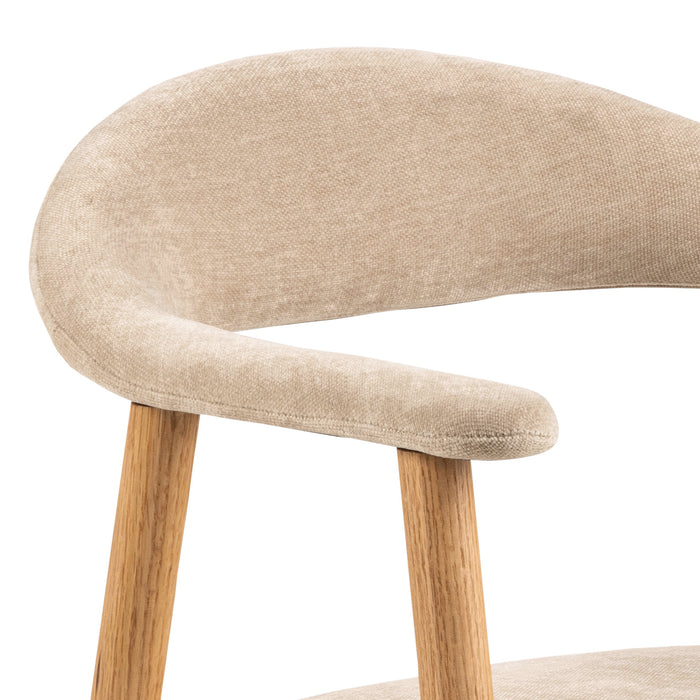 by fonQ Nordic Eetkamerstoel - Eikenhout - Beige