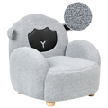 Beliani - ULA - Kinderfauteuil - Grijs - Bouclé