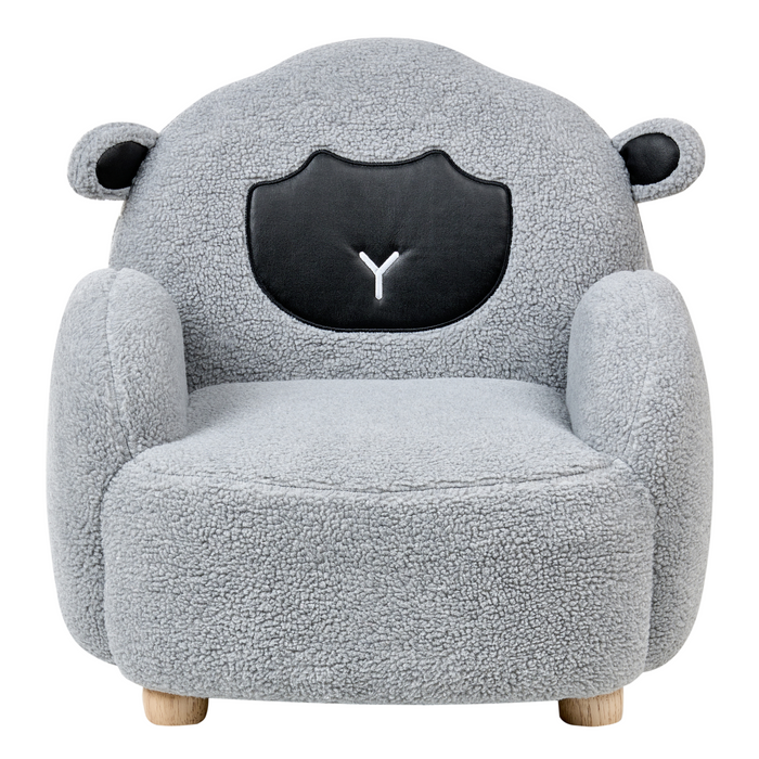 Beliani - ULA - Kinderfauteuil - Grijs - Bouclé
