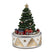 Clayre & Eef Muziekdoos Kerstboom Ø 11x15 cm Groen Goudkleurig