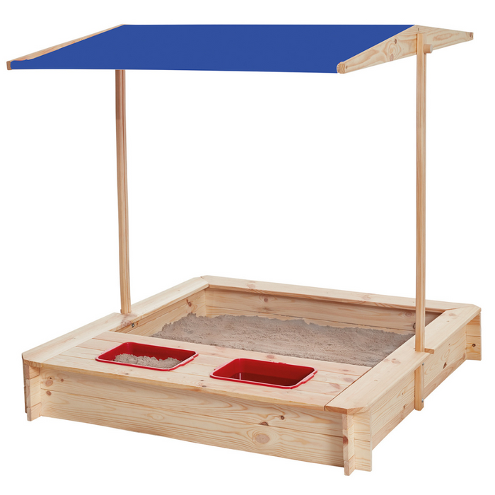 HIXA Afsluitbare Zandbak voor Kinderen met Overkapping Deksel Hout...