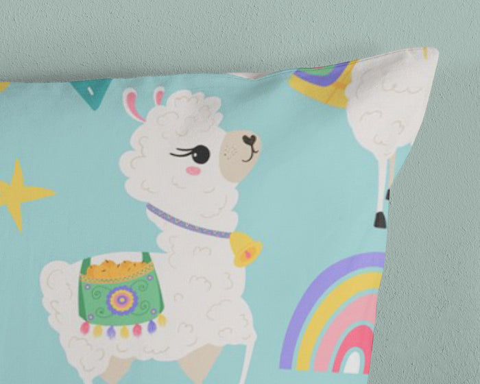 Kinder Dekbedovertrek Good Morning Katoen Lamalife - multi 140x200