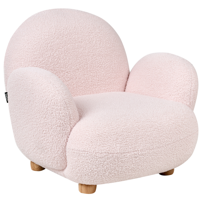 Beliani - HEM - Kinderfauteuil - Pastelroze - Bouclé
