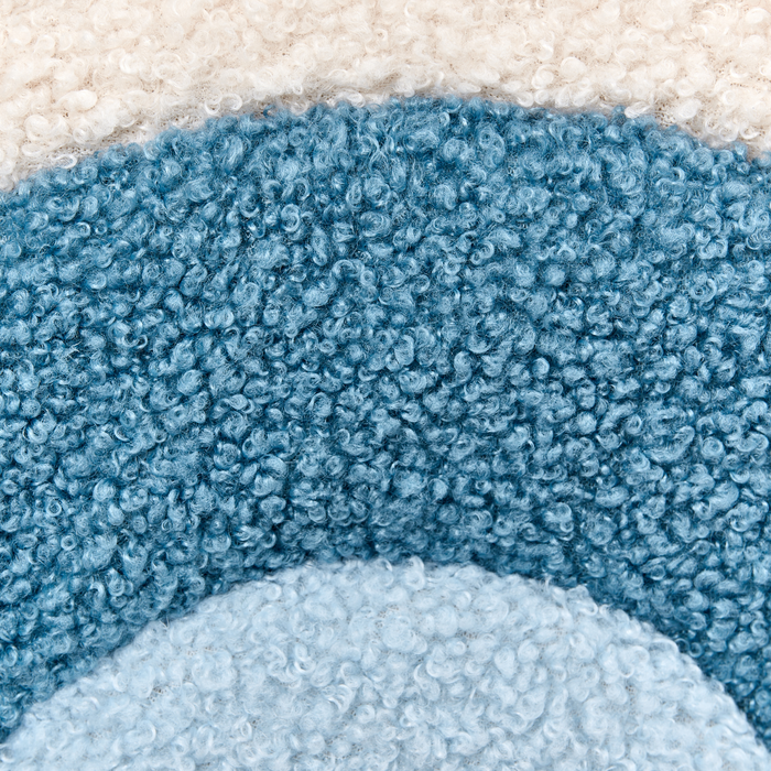 Beliani - OMBO - Kinderfauteuil - Lichtblauw - Bouclé