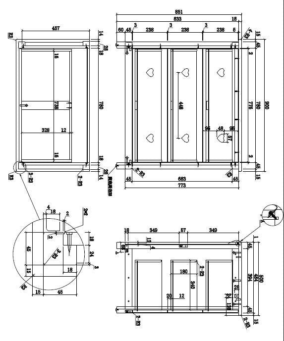 LUCEVI - Amori Commode 3 Laden - Wit - 90x50 cm