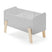 LUCEVI - Kiddy Speelkoffer - Speelgoedkist - Hout - Grijs - 80x39x48cm