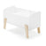 LUCEVI - Kiddy Speelkoffer - Speelgoedkist - Hout - Wit - 80x39x48cm