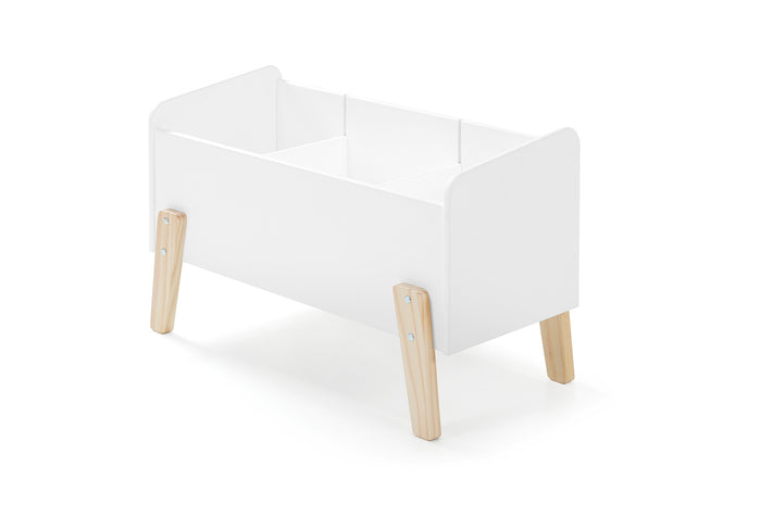 LUCEVI - Kiddy Speelkoffer - Speelgoedkist - Hout - Wit - 80x39x48cm