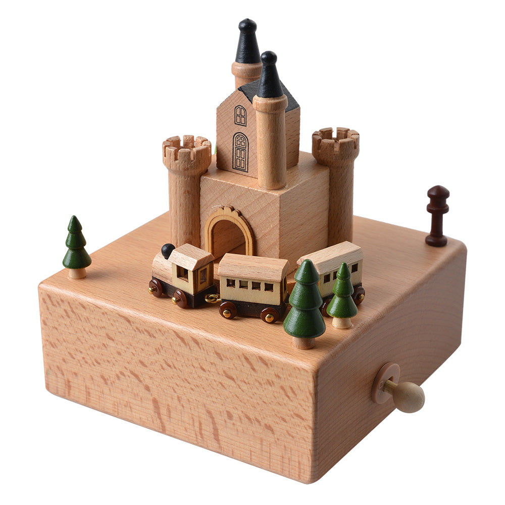 Clayre & Eef Muziekdoos 11x12x14 cm Beige Hout