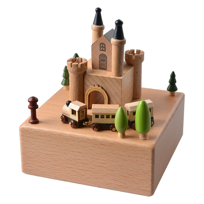 Clayre & Eef Muziekdoos 11x12x14 cm Beige Hout