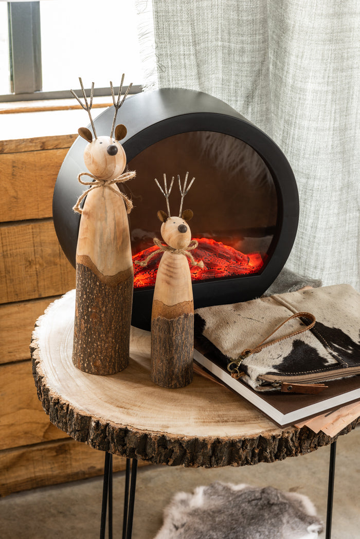 J-Line kinderstoel Oor Koe - hout - bruin