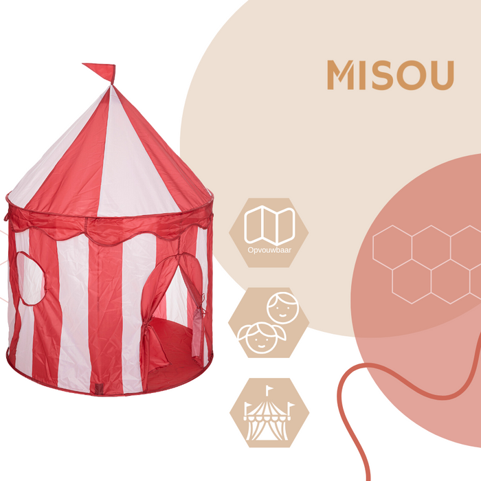 MISOU Kinder Speeltent Tipi Tent kinderen Unisex Pop up tent Rood|W...