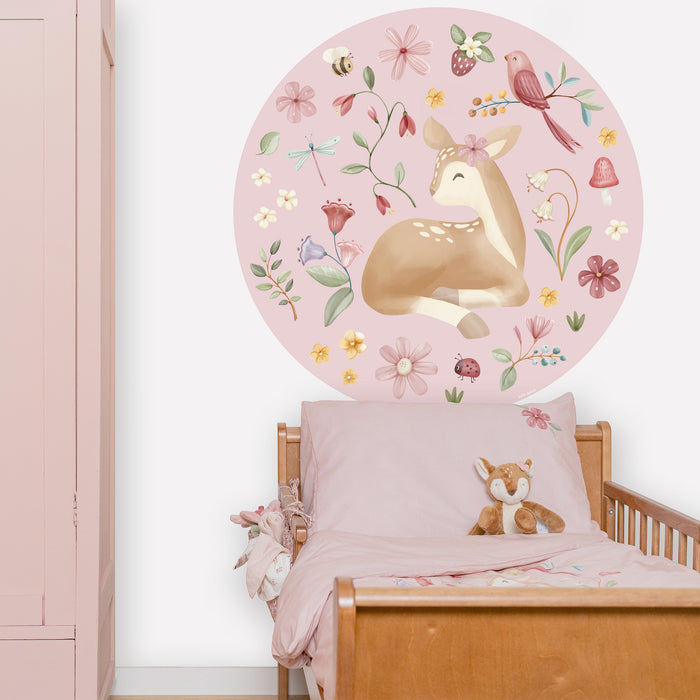 Little Dutch Fairy Garden Behangcirkel - Dieren - 1m - Blauw