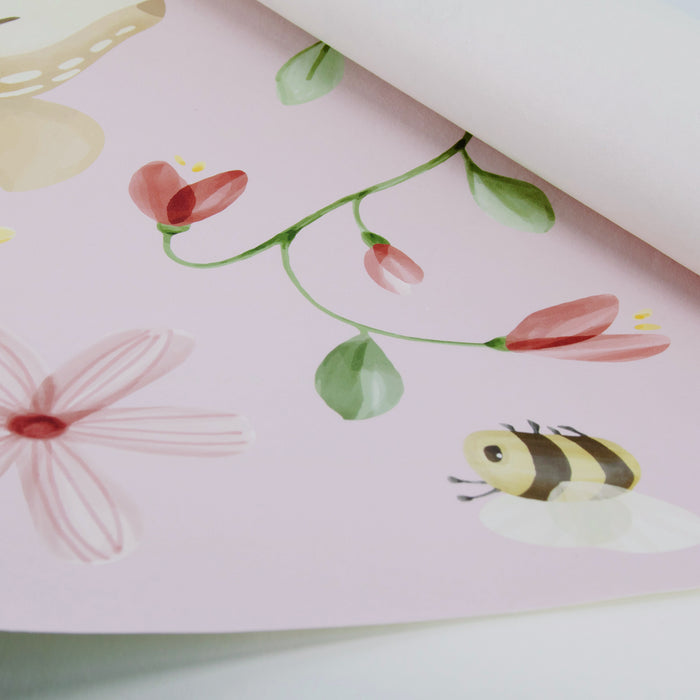 Little Dutch Fairy Garden Behangcirkel - Dieren - 1m - Blauw