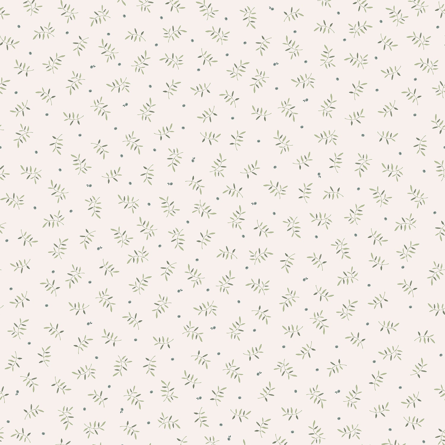 Little Dutch Blueberry Leaves Behang Kinderkamer - Bladeren - 10mx52cm