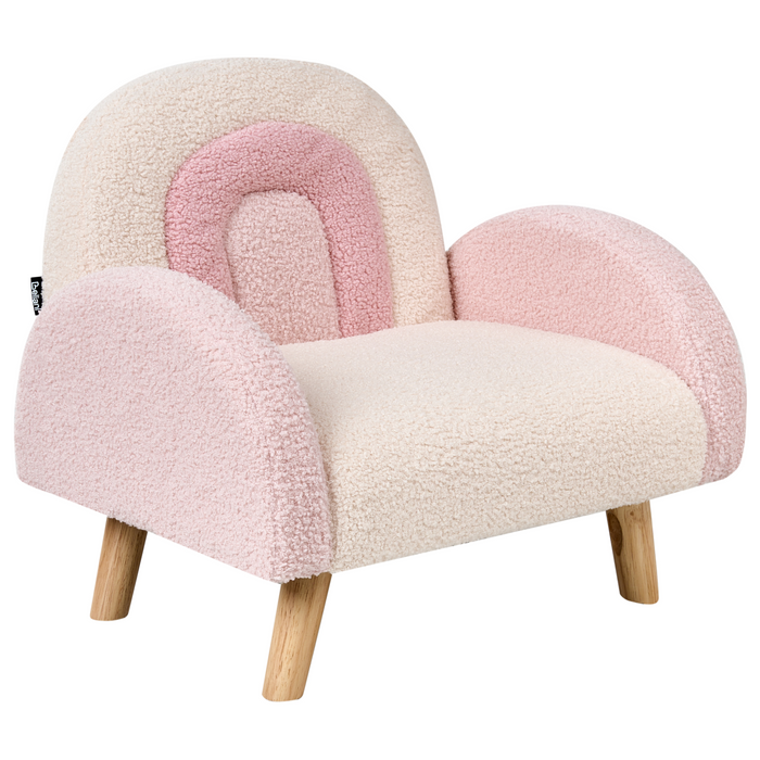 Beliani - OMBO - Kinderfauteuil - Roze - Bouclé