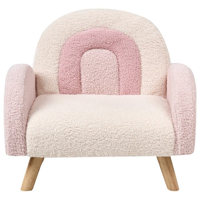 Beliani - OMBO - Kinderfauteuil - Roze - Bouclé