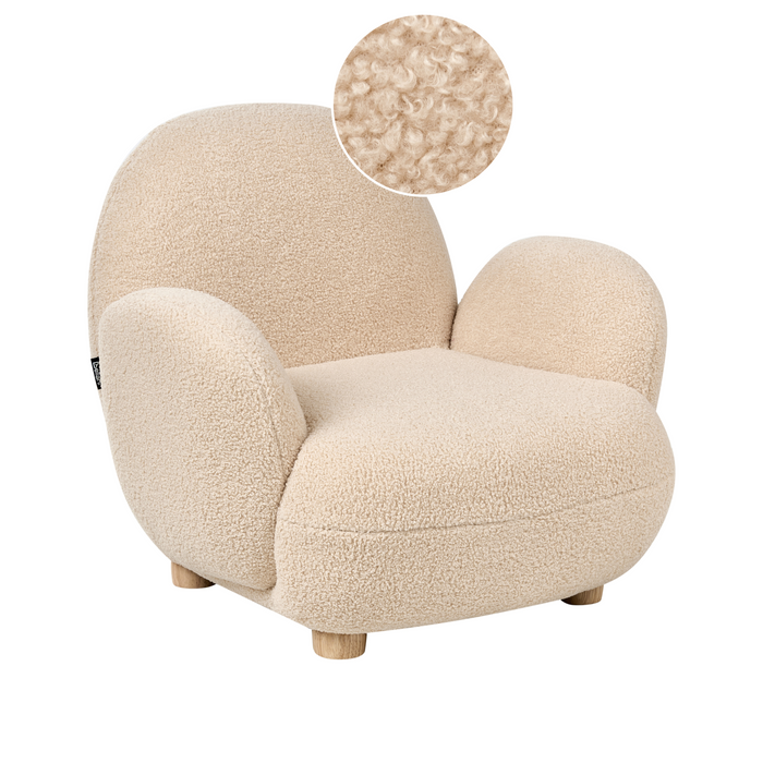 Beliani - HEM - Kinderfauteuil - Beige - Bouclé