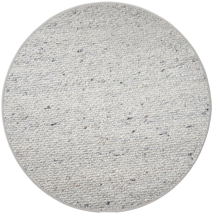 Veer Carpets - Vloerkleed Steve Licht Grijs Rond ø200 cm