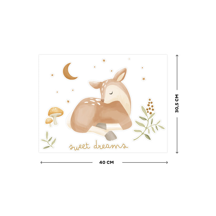 Little Dutch Fairy Garden Muurstickers - 30,6x40cm - Hert