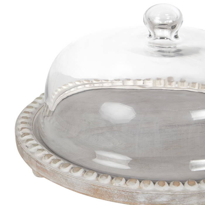 Beliani - DENDERA - Cupcake standaard - Lichthout - Glas