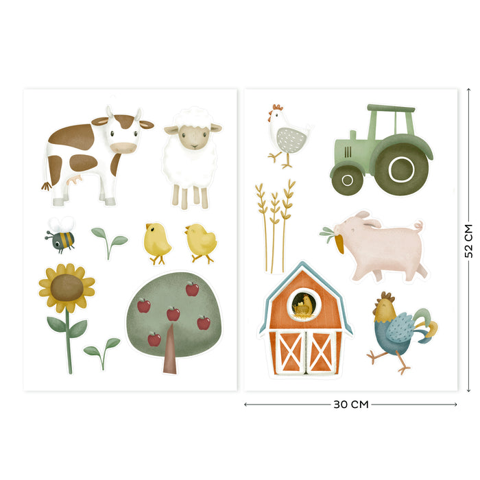 Little Dutch Little Farm Muurstickers - 42x30cm - Dieren en Boerderij