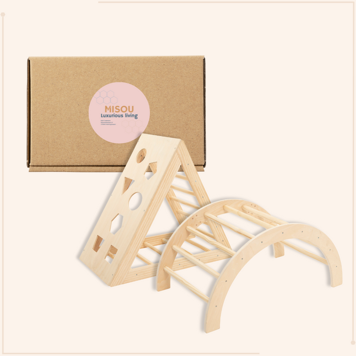 MISOU Pikler Klimboog met Klimrek Montessori Triangle Klimframe Bab...