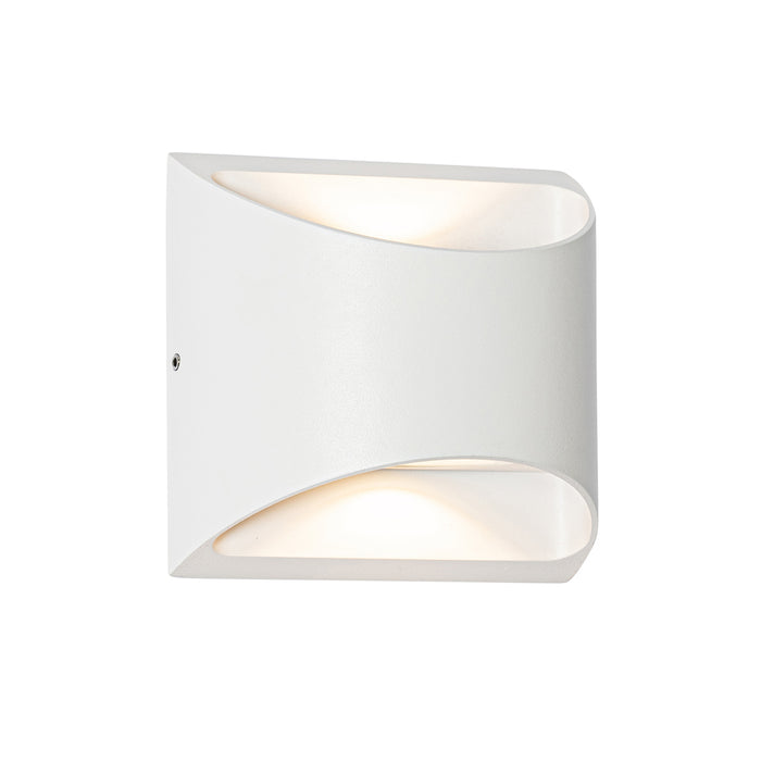 QAZQA Moderne buiten wandlamp wit incl. LED 2-lichts IP54 - Mal
