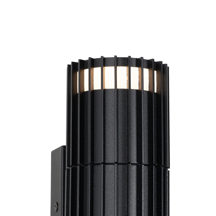 QAZQA Design buiten wandlamp zwart 2-lichts IP44 - Boris