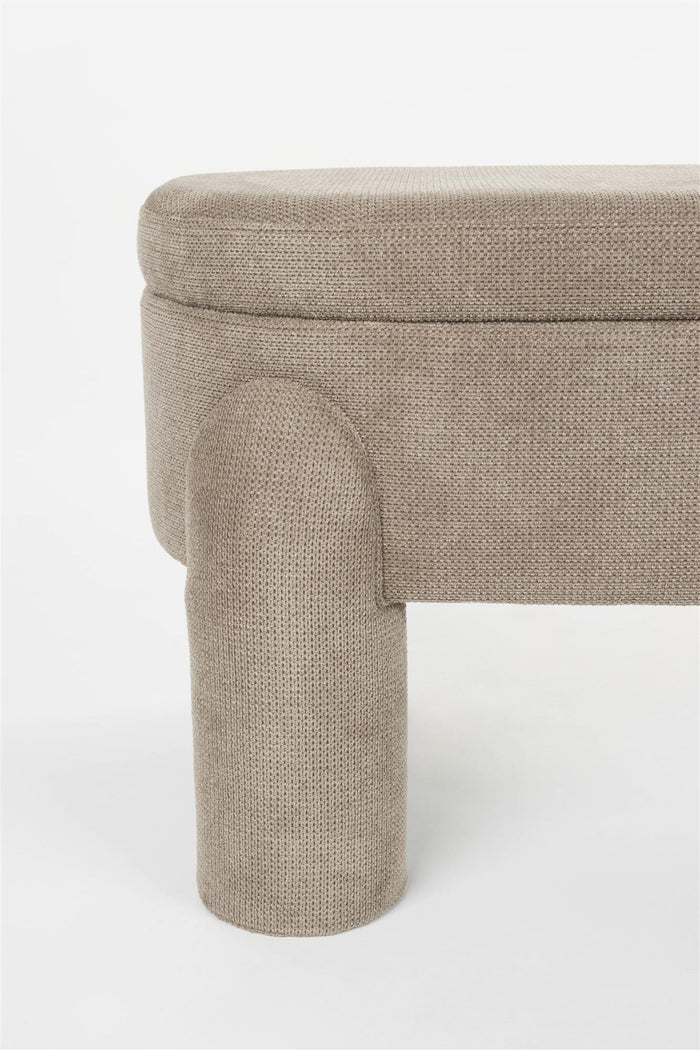 Housecraft Living Orly Bankje met opbergruimte 113 cm - Grijs