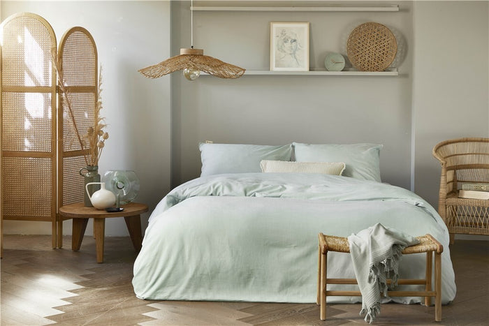 Walra - Dekbedovertrek Vintage Cotton - 140x220 - Jade