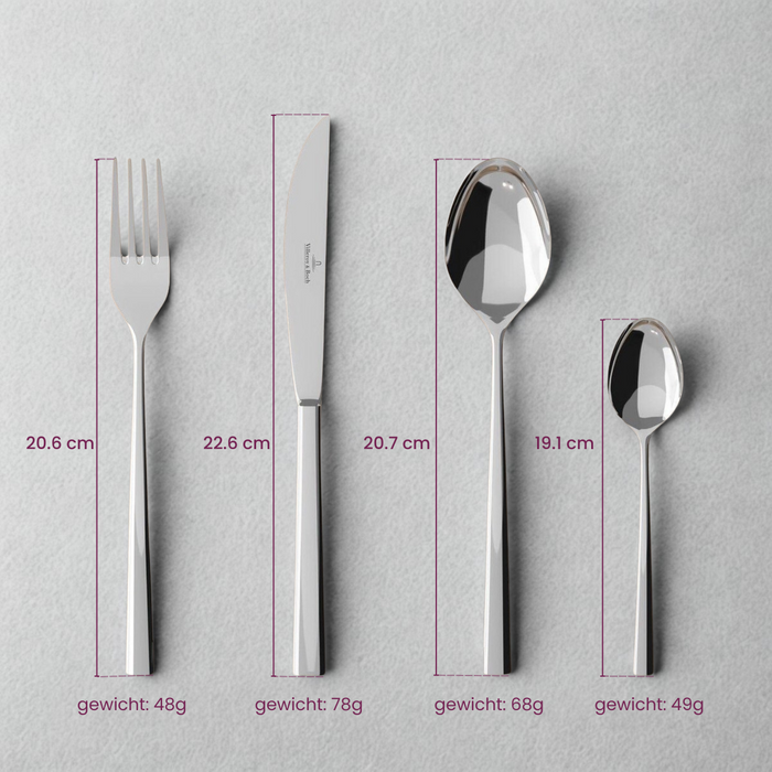 Villeroy & Boch Bestekset Piemont - RVS - 4-delig