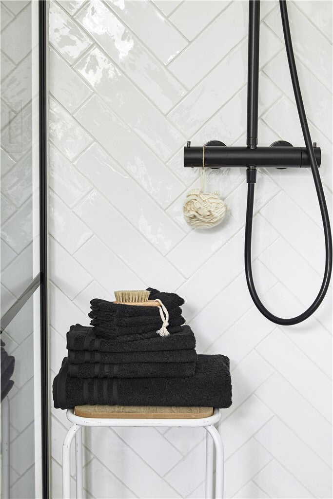 Byrklund - Badlaken Bath Basics (PP) - 70x140 - Zwart