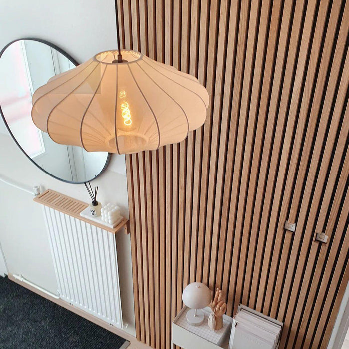 QAZQA Design hanglamp wit zijden 50 cm - Plu