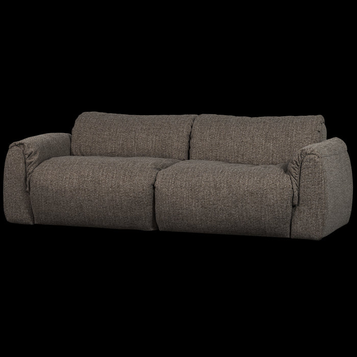 WOOOD Baggy 2-Zits Bank - Geweven Stof - Warmgrijs Melange -81x228x102