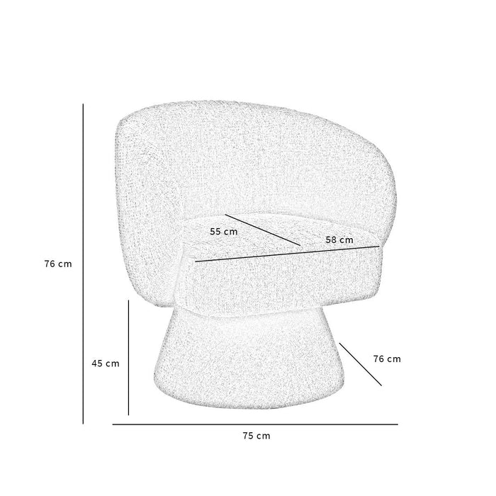 Bronx71 Fauteuil Lenn draaibaar chenille koper